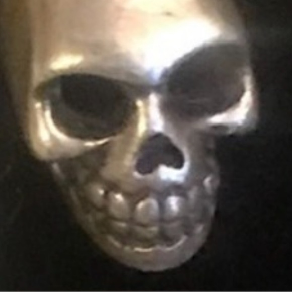 💀Skull 💀926 Stamp Sterling Silver Charm Halloween - Picture 10 of 16